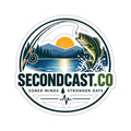 SecondCast.co Fishing Logo Die-Cut Sticker — 'Sober Minds, Stronger Days' Outdoors Emblem