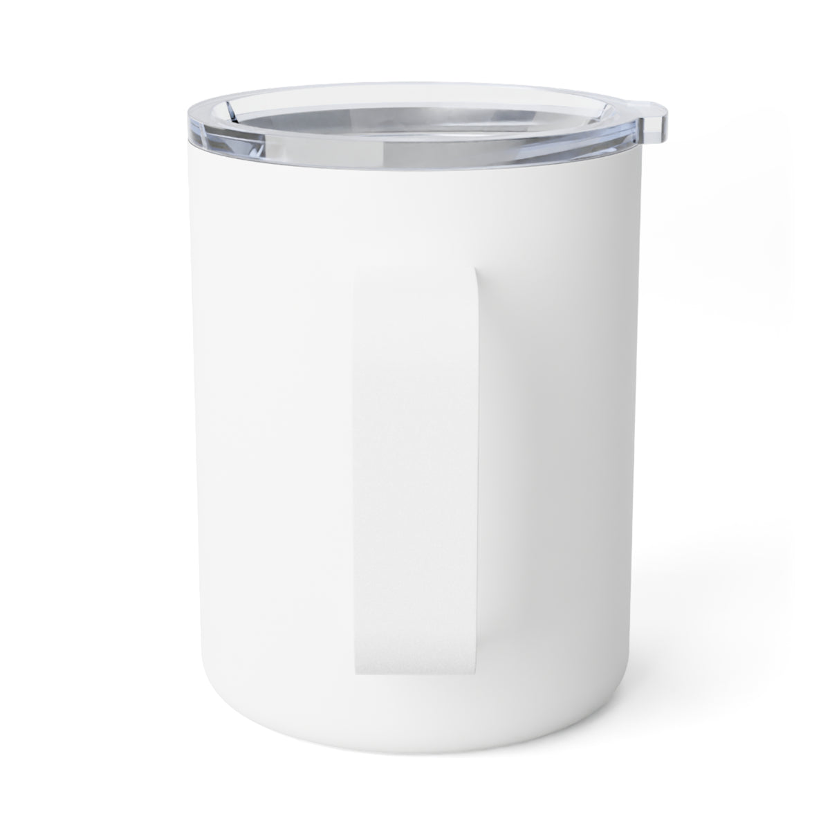 10oz Insulated Coffee Mug — Gold Heartbeat Fishing Hook Design