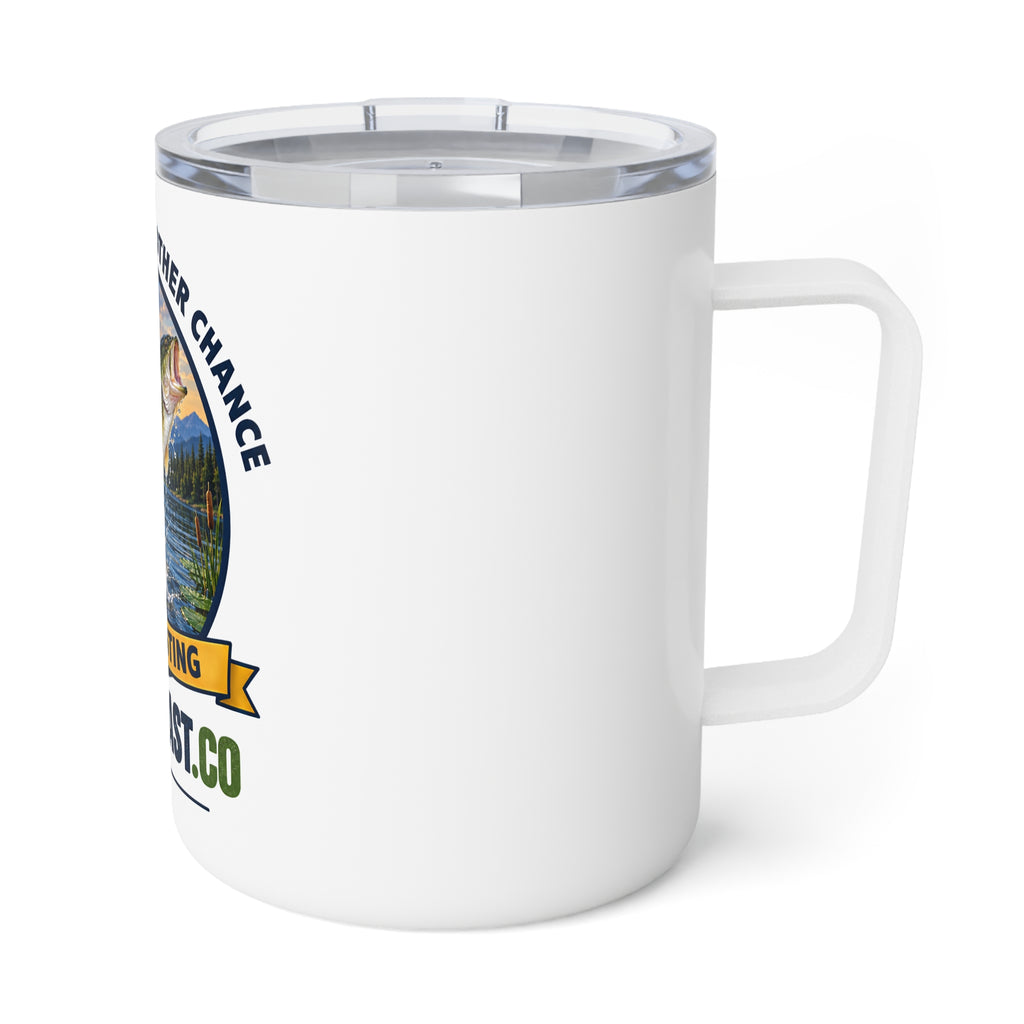 Largemouth Bass Jumping Lake Scene Insulated Mug | Fishing Travel Tumbler